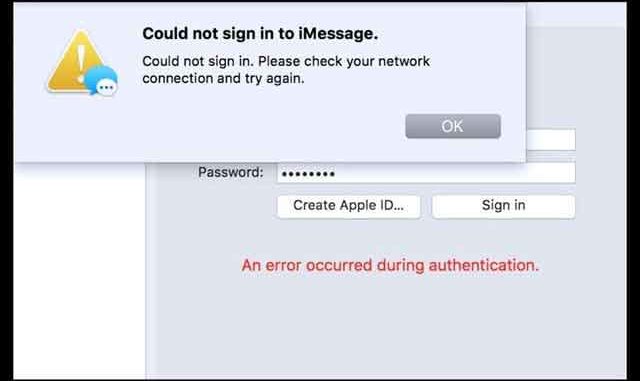 Imessage Or Facetime On Mac Error