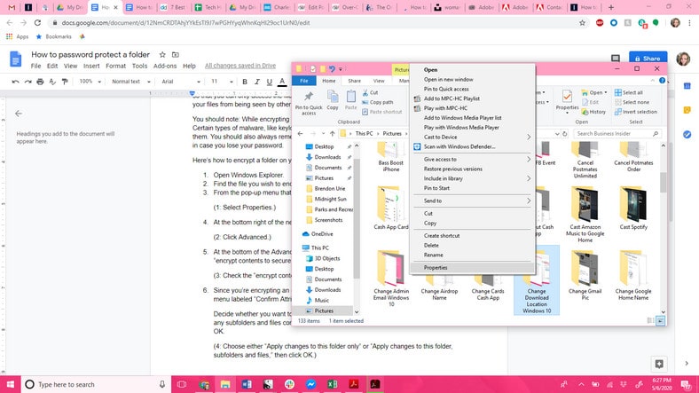 Password Protect Folder Windows PC