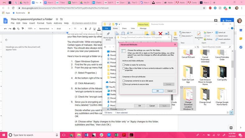 Password Protect Folder Windows PC