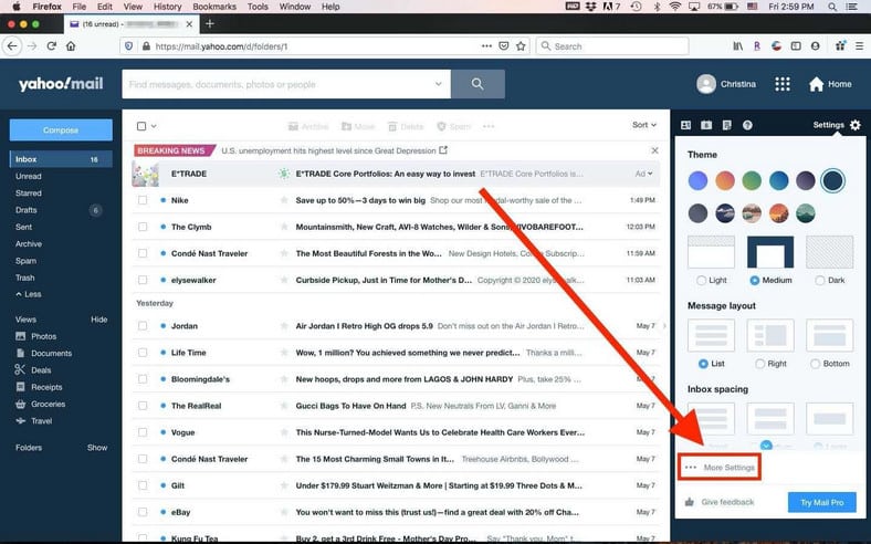 Change Signature Yahoo Mail