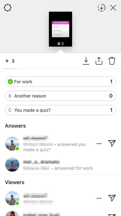 Add Quiz To Instagram Story