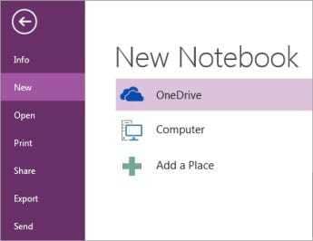 Create New Notebook Microsoft OneNote App