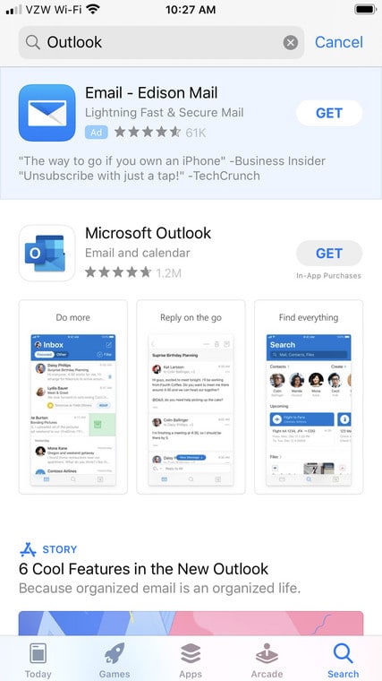 Add Outlook Calendar iPhone