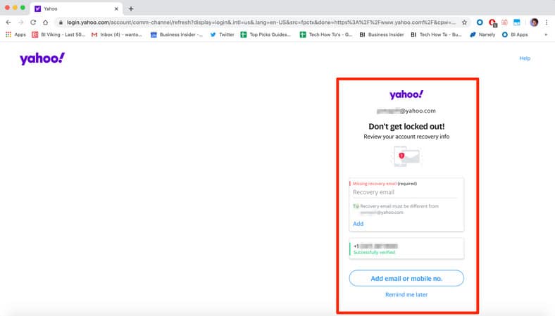 recover yahoo email account after deactivating