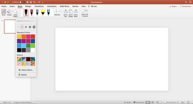 Draw Microsoft PowerPoint Custom Designs Slides