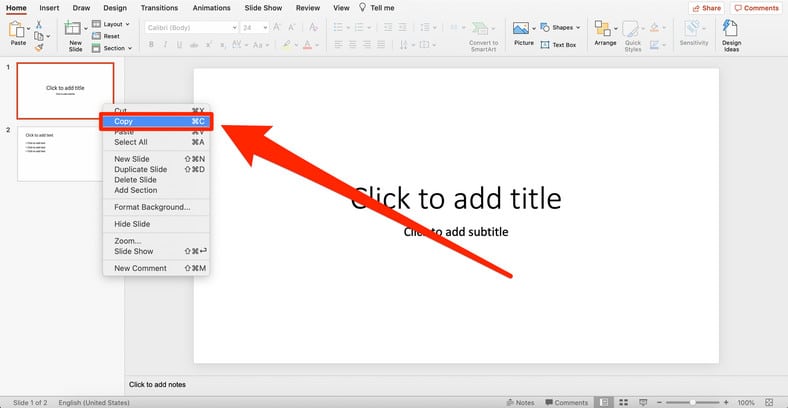 Copy Duplicate PowerPoint Slide