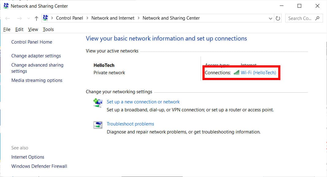 Find WiFi Password On Windows 10 Computer