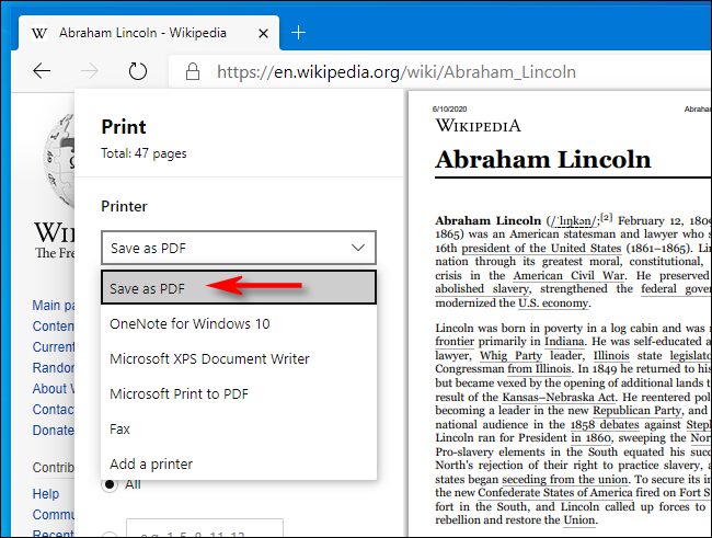 Edge Select Save As Pdf