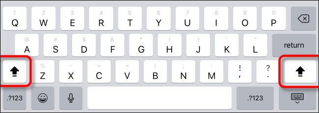 Ipad Caps Lock Example