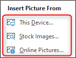 Options For Inserting An Image