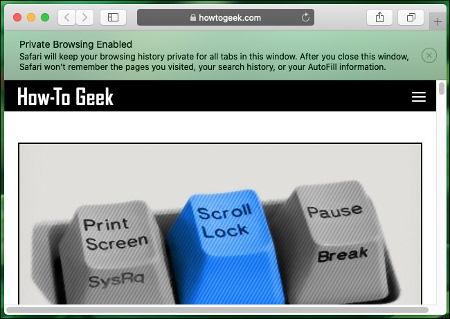 Private Browsing Enabled