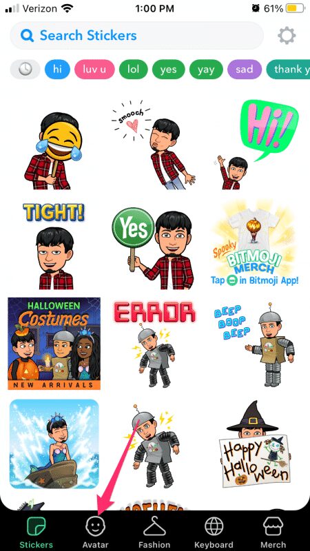 add earrings to bitmoji