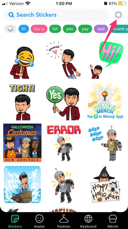 add earrings to bitmoji