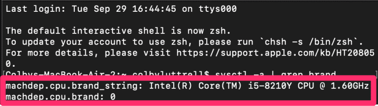 Find Mac CPU Model