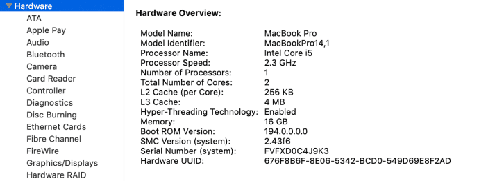 Find Mac CPU Model