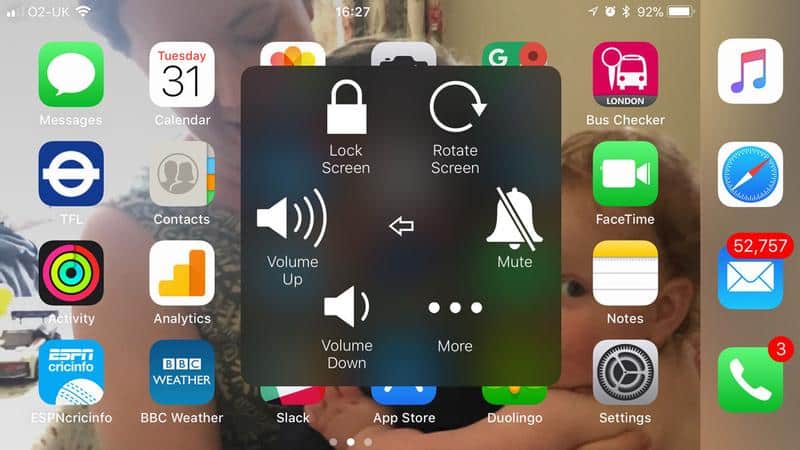 Add Home Button iPhone Screen