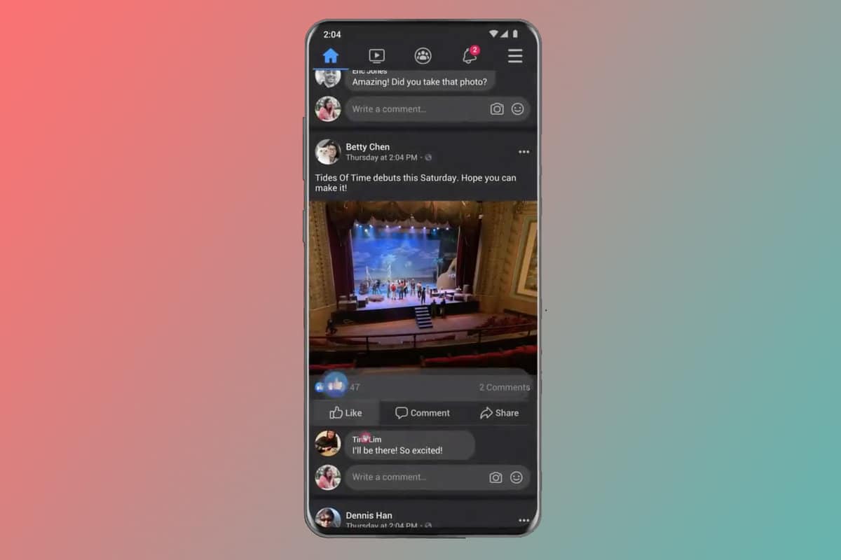 Enable Facebook Dark Mode iPhone