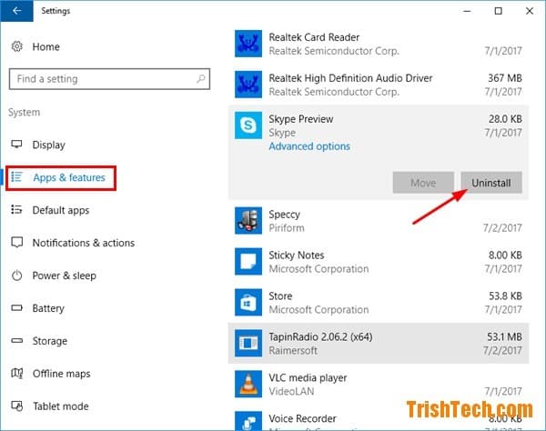 Get Rid Skype Preview Windows 10