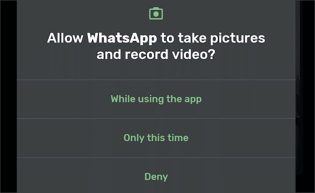 grant temporary permissions applications android