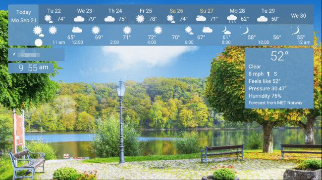 the “yowindow” weather screen saver.
