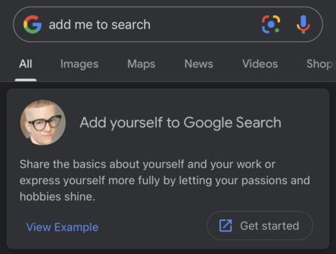 Google Add Me To Search Virtual Google Card