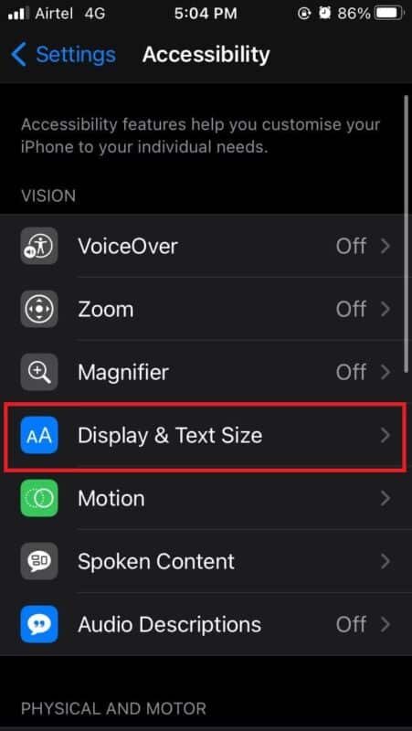 Activate Deactivate Auto-Brightness iPhone