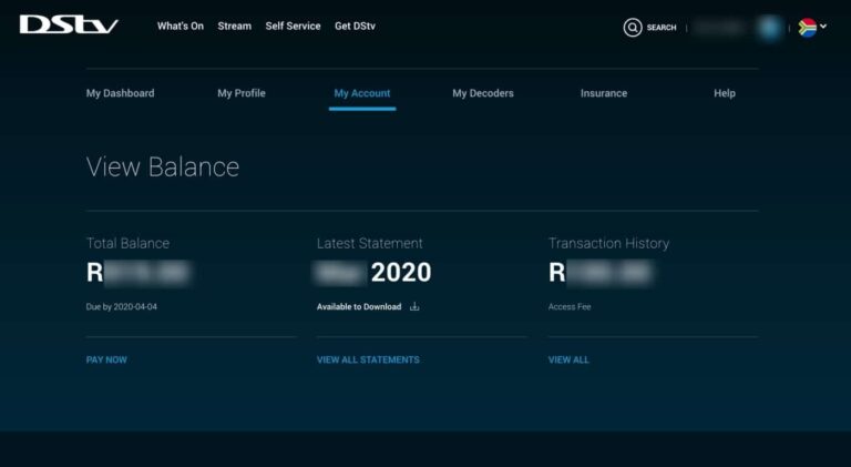 Dstv Balance