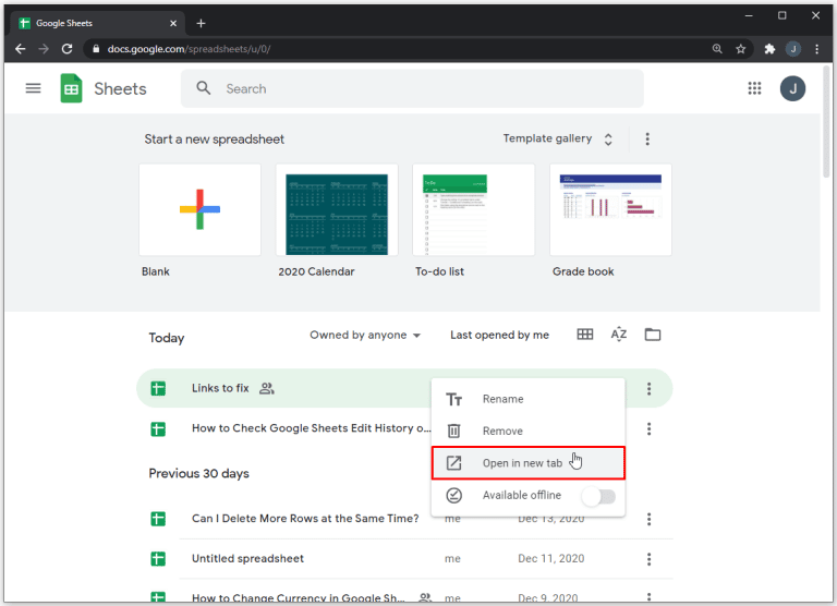 Check Edit History Google Sheets