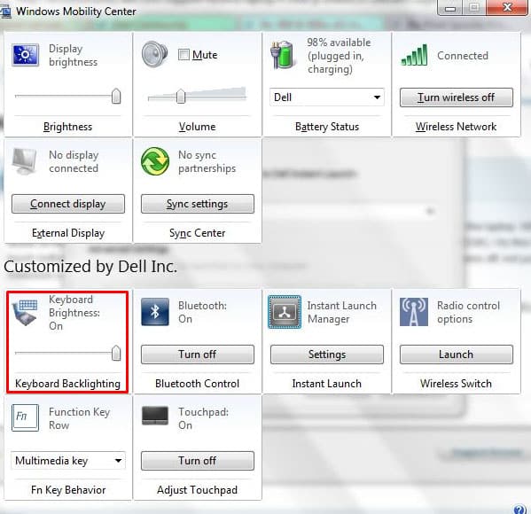 Activate Keyboard Backlight Windows 10