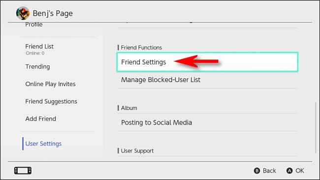 Disable Friend Requests Nintendo Switch