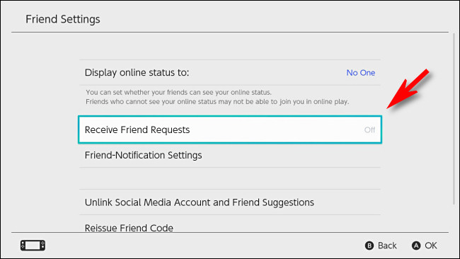 Disable Friend Requests Nintendo Switch