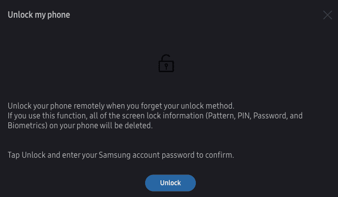 Recover PIN Password Samsung Galaxy J7