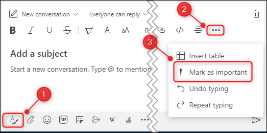 Mark Message Microsoft Teams Important