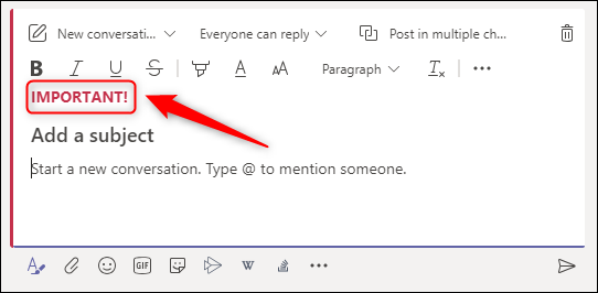 Mark Message Microsoft Teams Important