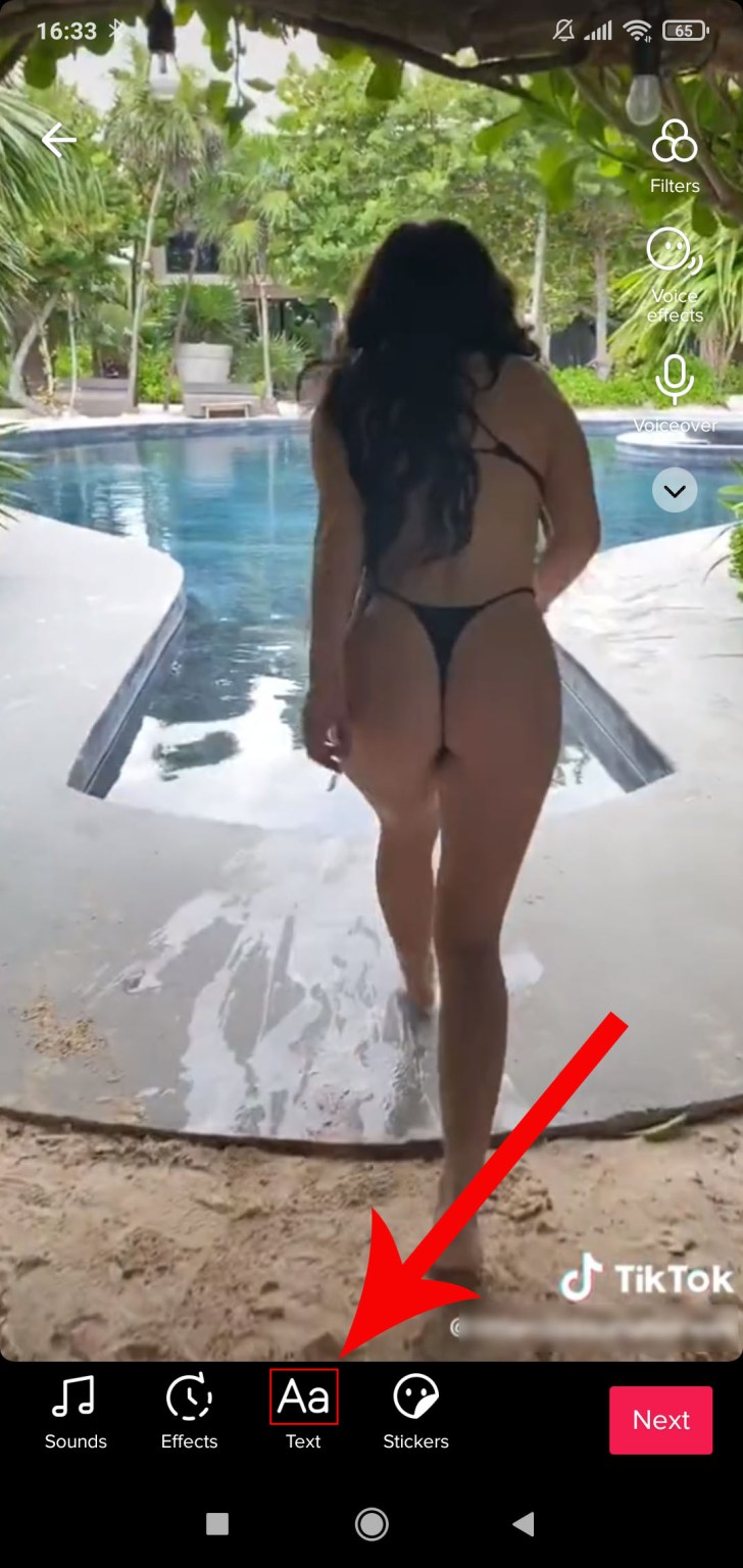 Add Timed Text TikTok