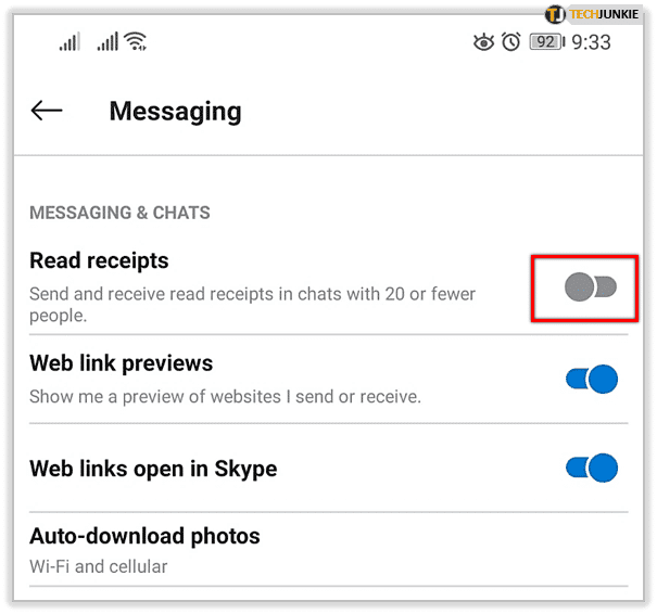 Turn Off Skype Read Receipts