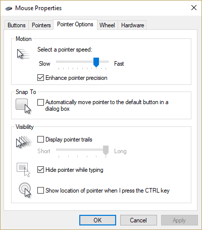 Change Mouse Speed Windows 10