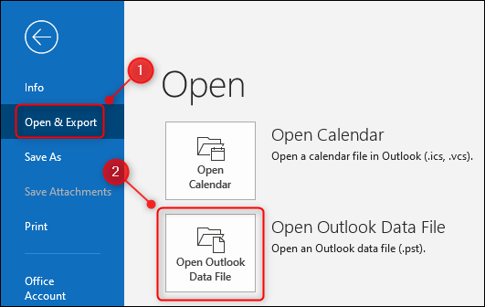 Open PST File Microsoft Outlook