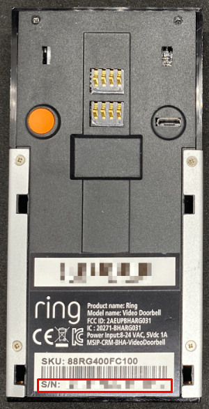 Find Ring Doorbell Serial Number