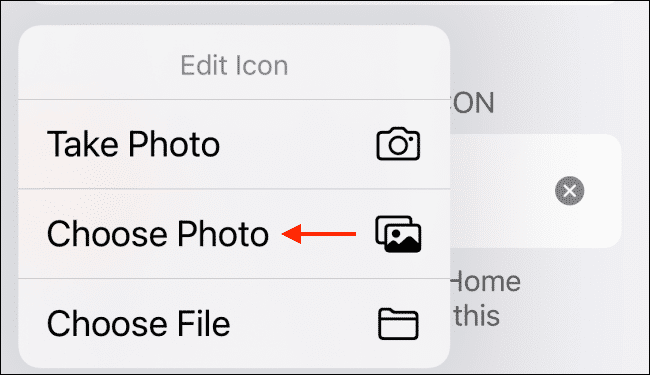 Tap Choose Photo