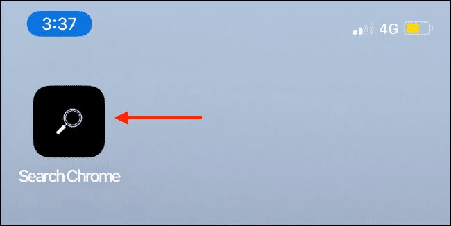 tap shortcut icon to run