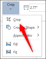 Crop In Dropdown Menu