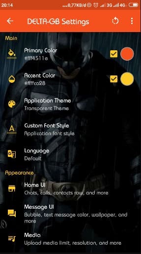 Delta Gb Whatsapp Setting