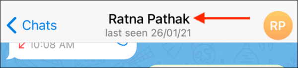 Tap Profile From Conversation