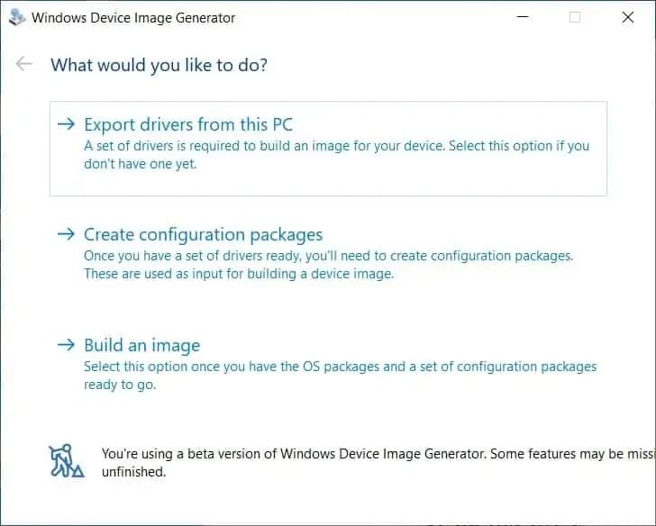 Export Drivers Windows 10x