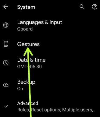 Use Gesture Navigation Android 11