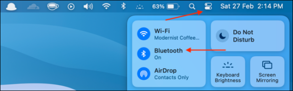 Open Bluetooth From Control Center