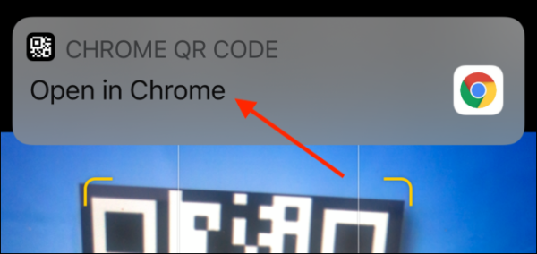 Open Qr Code In Chrome Notification From Camera App