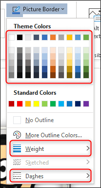 Picture Border Options