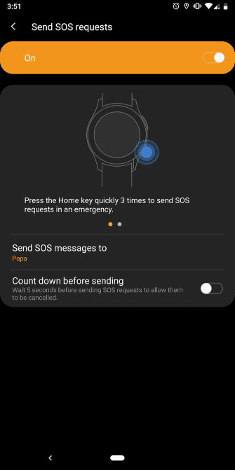 Enable SOS Messages Samsung Galaxy